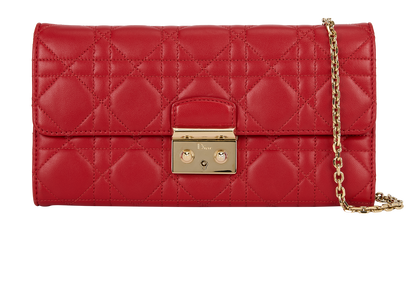 Dior Lady Dior Chain Wallet, front view